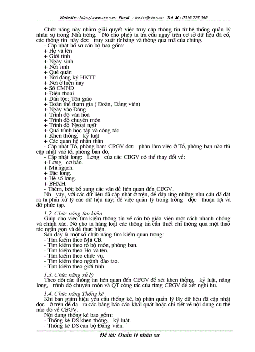 image for page Quản lý nhân sự ở trường THPT Lê Văn Hưu