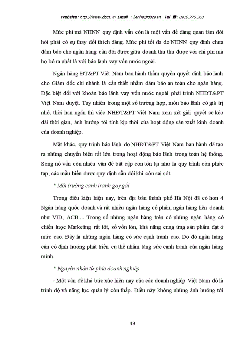 image for page Giải pháp nâng cao chất lượng bảo lãnh tại chi nhánh ngânhàng NHĐT PT BIDV HN