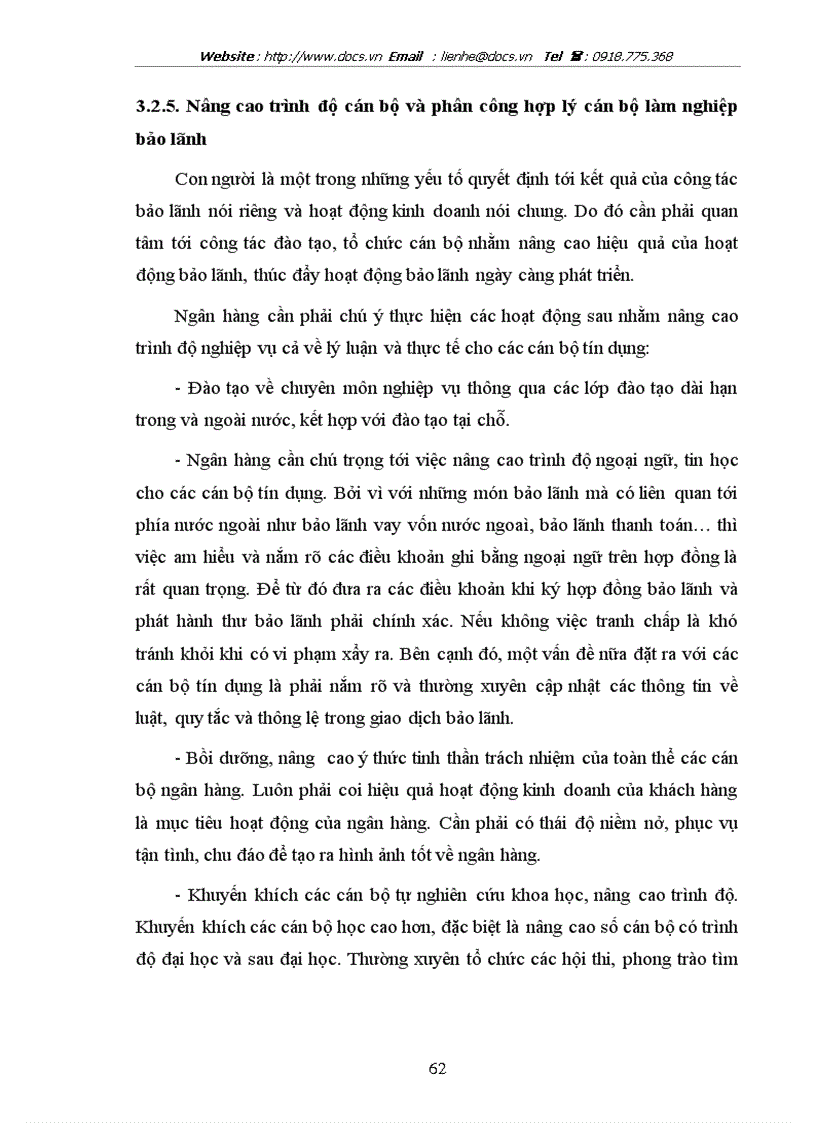 image for page Giải pháp nâng cao chất lượng bảo lãnh tại chi nhánh ngânhàng NHĐT PT BIDV HN