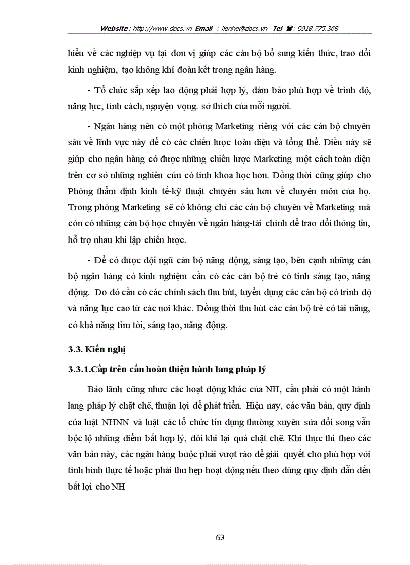 image for page Giải pháp nâng cao chất lượng bảo lãnh tại chi nhánh ngânhàng NHĐT PT BIDV HN