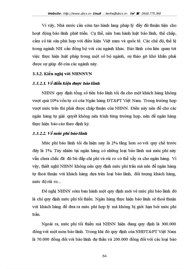 image for page Giải pháp nâng cao chất lượng bảo lãnh tại chi nhánh ngânhàng NHĐT PT BIDV HN
