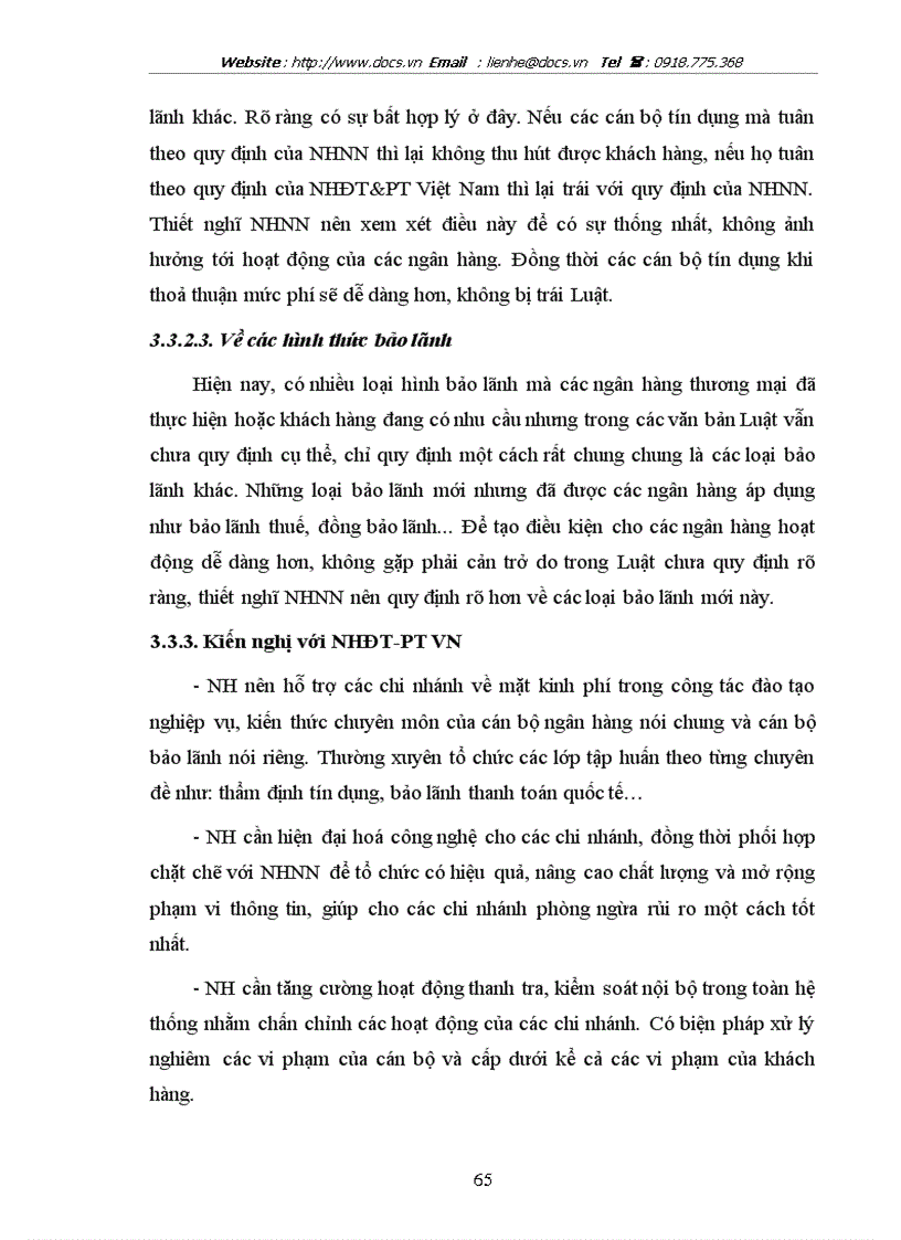 image for page Giải pháp nâng cao chất lượng bảo lãnh tại chi nhánh ngânhàng NHĐT PT BIDV HN