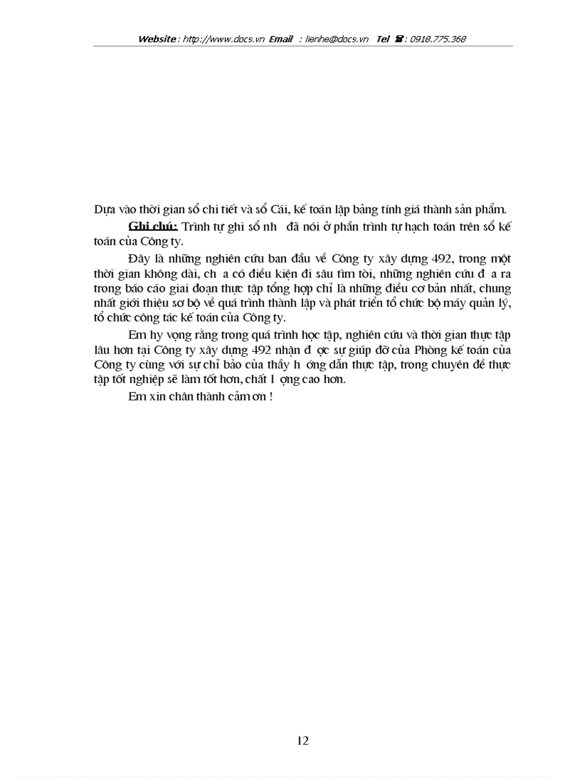 image for page Báo cáo Tại Công ty xây dựng số 492