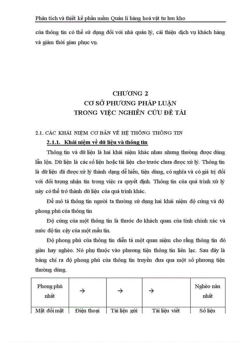 image for page Phân tích và thiết kế phần mềm Quản lí hàng hoá vật tư lưu kho
