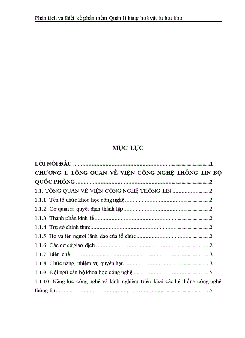 image for page Phân tích và thiết kế phần mềm Quản lí hàng hoá vật tư lưu kho