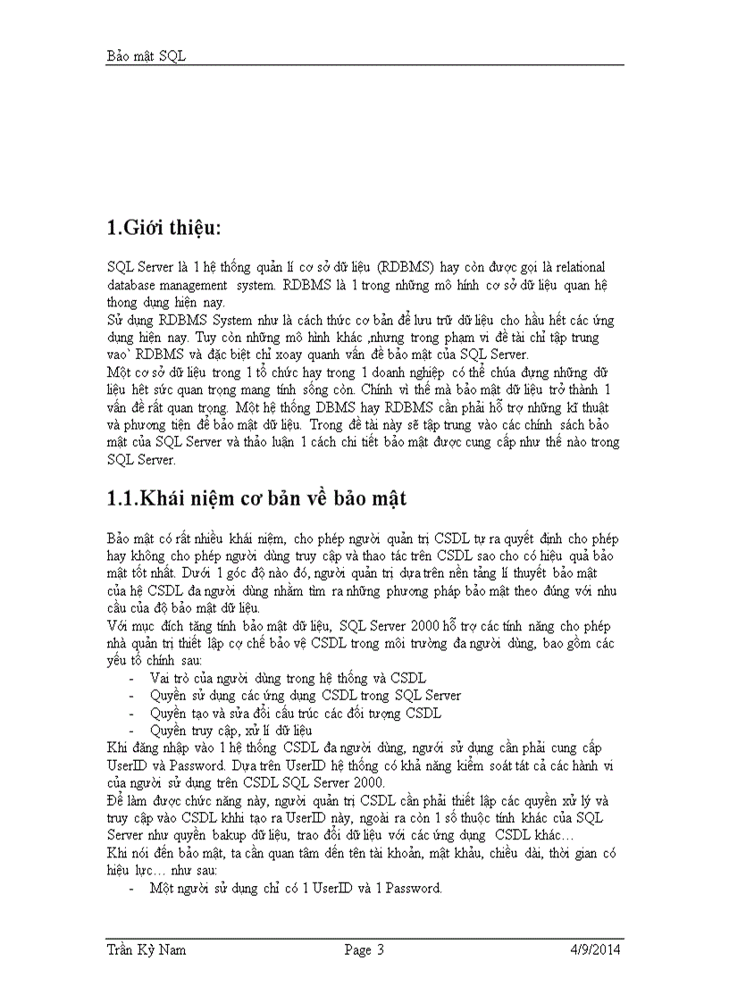 image for page Bảo mật SQL