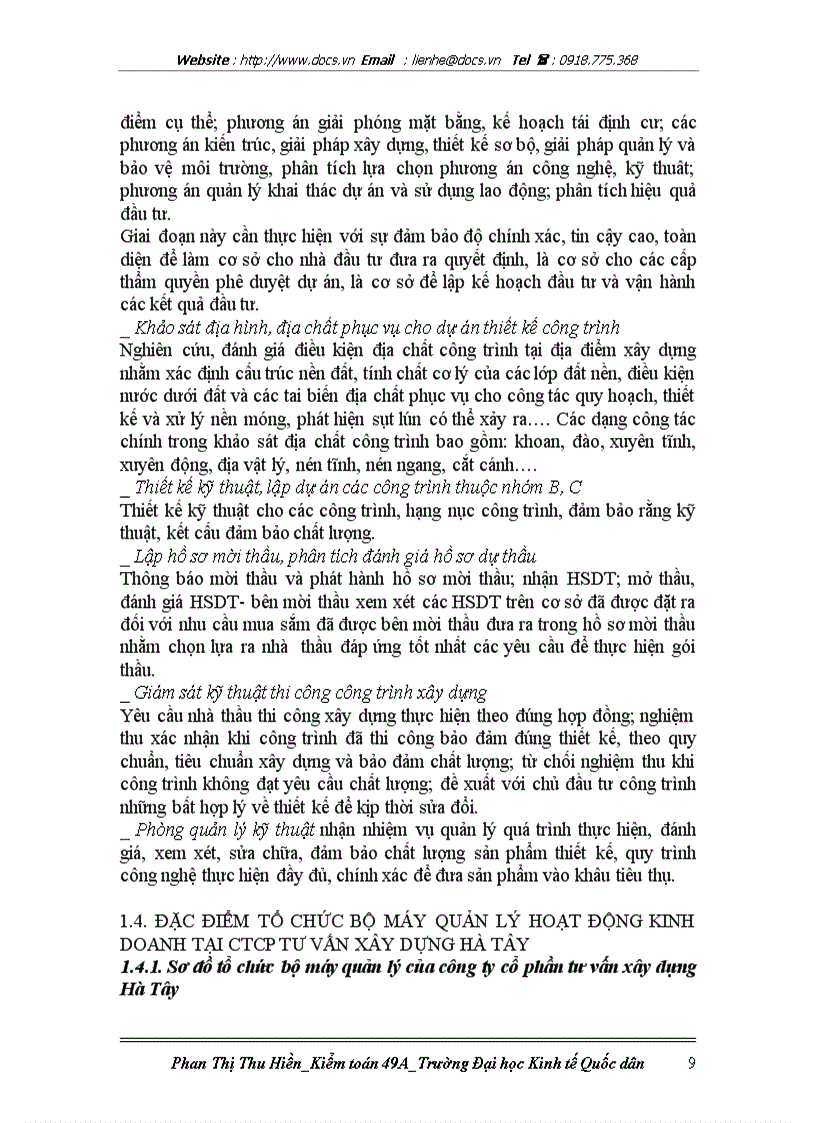 image for page Đặc điểm tổ chức kế toán và đánh giá thực trạng tổ chức kế toán tại Công ty cổ phần tư vấn xây dựng Hà Tây