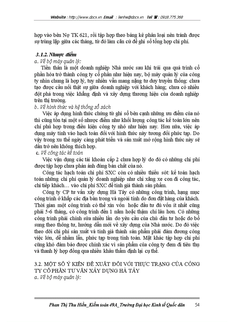 image for page Đặc điểm tổ chức kế toán và đánh giá thực trạng tổ chức kế toán tại Công ty cổ phần tư vấn xây dựng Hà Tây