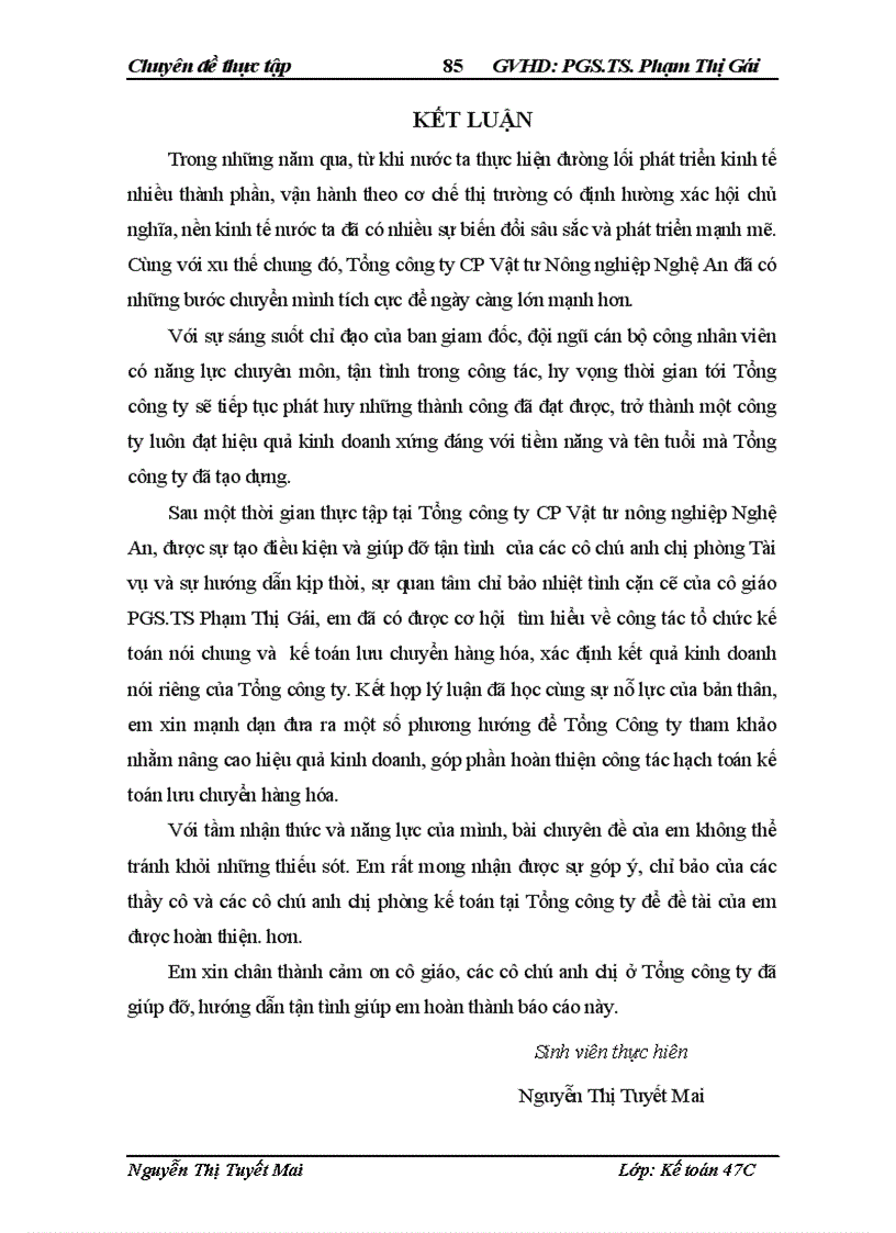 image for page Hoàn thiện kế toán lưu chuyển hàng hóa và xác định kết quả kinh doanh tại Tổng công ty CP Vật tư Nông nghiệp Nghệ An