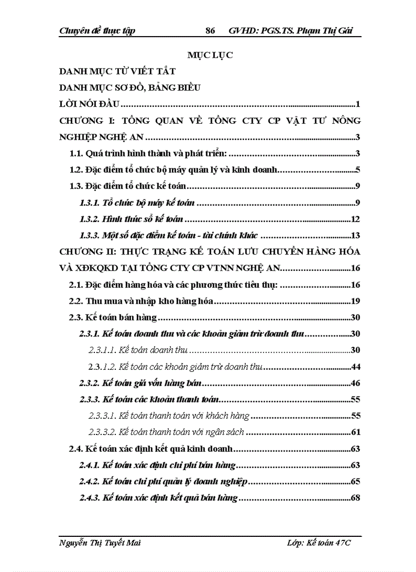 image for page Hoàn thiện kế toán lưu chuyển hàng hóa và xác định kết quả kinh doanh tại Tổng công ty CP Vật tư Nông nghiệp Nghệ An