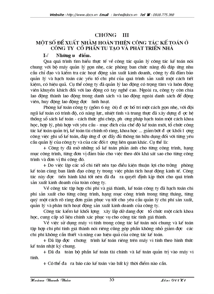 image for page Hoàn thiện kế toán chi phí sản xuất và tính giá thành sản phẩm xây lắp tại Công ty Cổ phần Tu tạo và Phát triển nhà