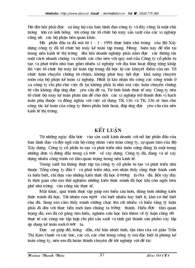 image for page Hoàn thiện kế toán chi phí sản xuất và tính giá thành sản phẩm xây lắp tại Công ty Cổ phần Tu tạo và Phát triển nhà