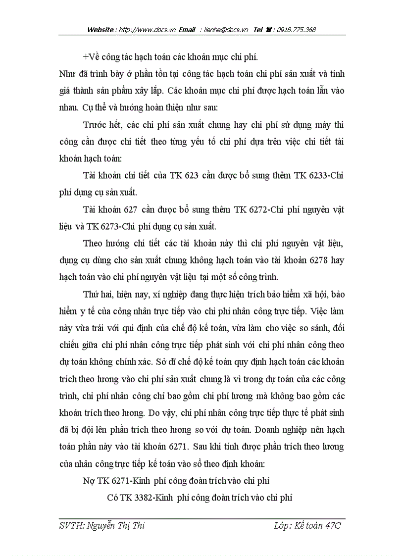 image for page Hoàn thiện hạch toán chi phí sản xuất và tính giá thành sản phẩm xây lắp tại xí nghiệp xây lắp số 1 Hà Nội
