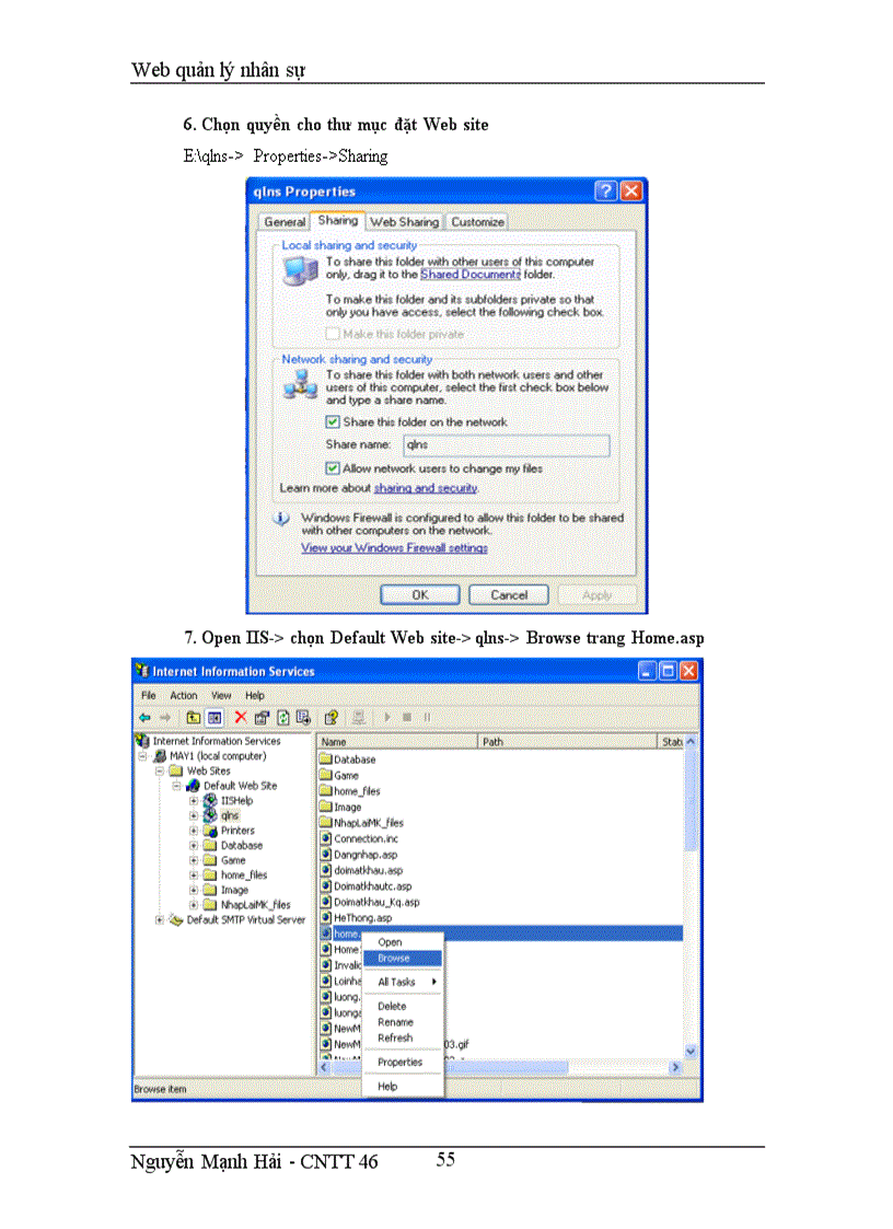image for page Web quản lý nhân sự