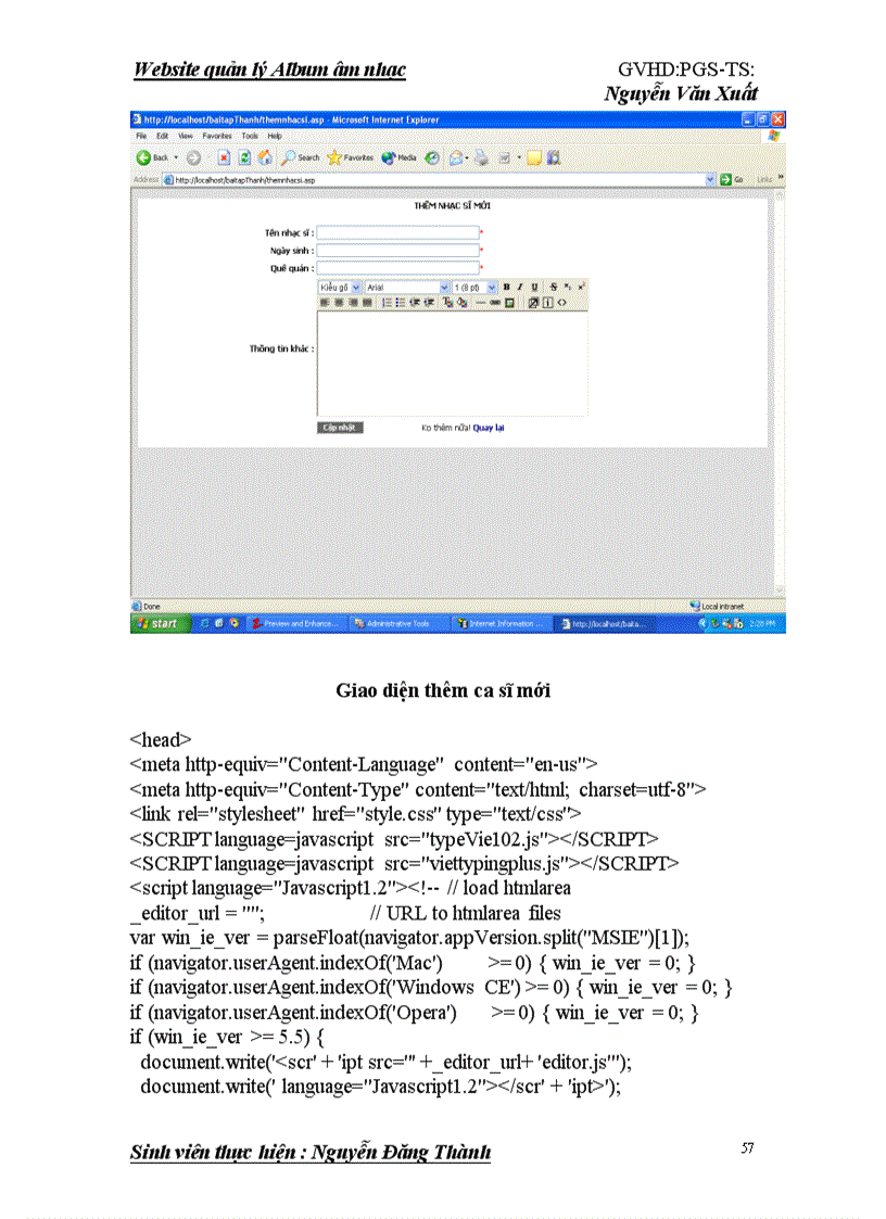image for page Website quản lý Album âm nhạc