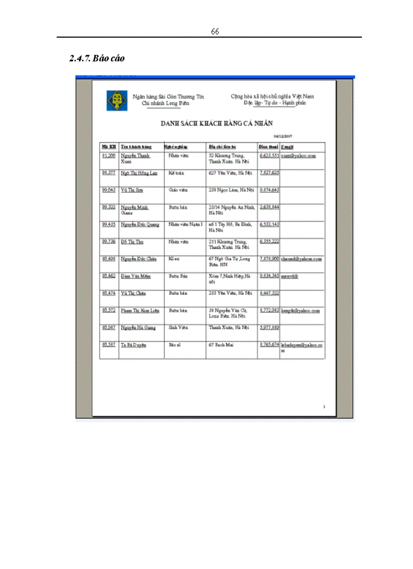 image for page Xây dựng hệ thống thông tin quản lý quan hệ khách hàng tại chi nhánh ngân hàng Sài Gòn Thương Tín ở Long Biên
