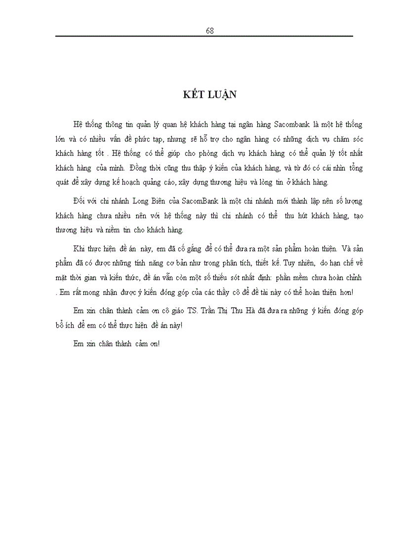 image for page Xây dựng hệ thống thông tin quản lý quan hệ khách hàng tại chi nhánh ngân hàng Sài Gòn Thương Tín ở Long Biên