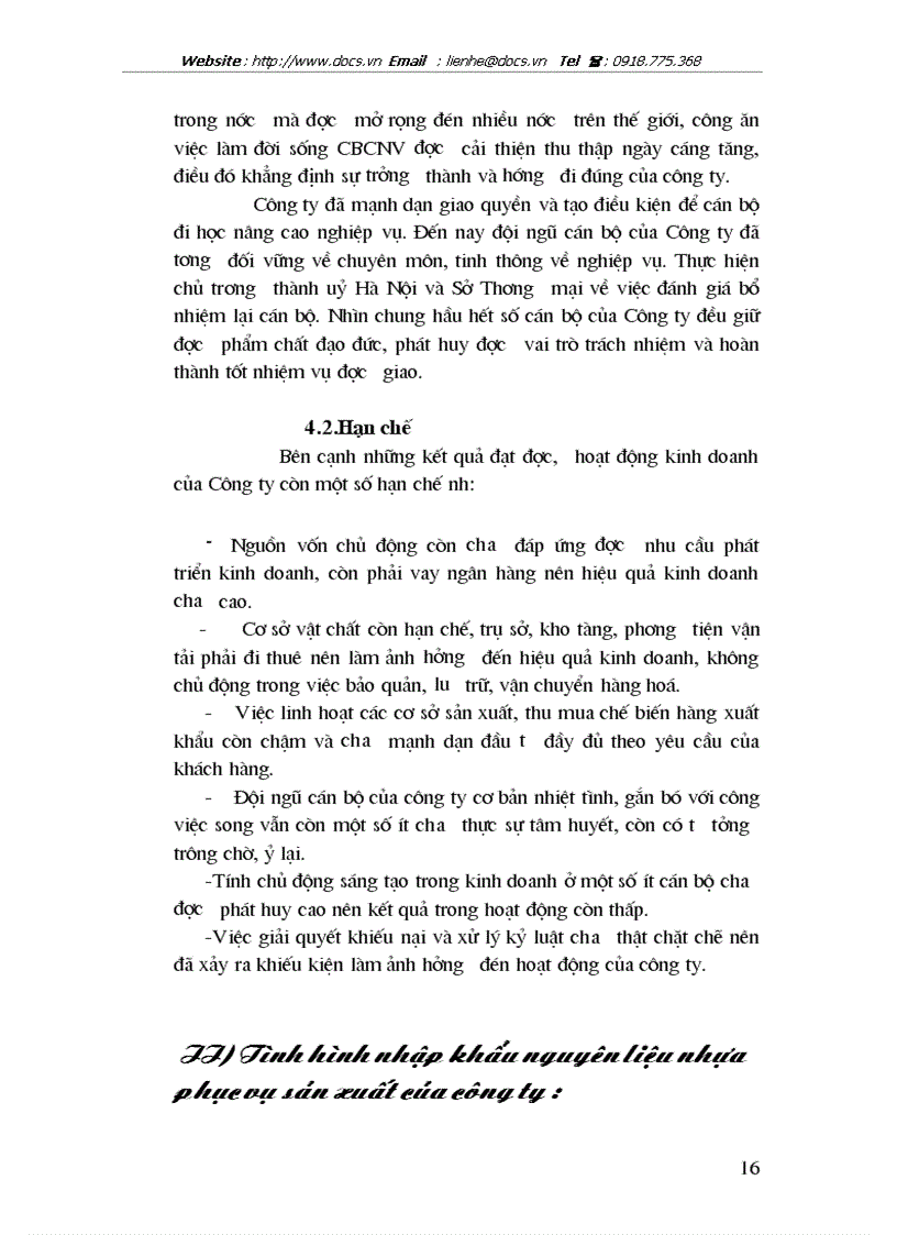 image for page Báo cáo Tại Công ty Thương mại XNK Hà Nội em