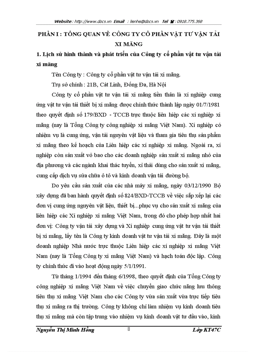 image for page Hoàn thiện công tác kế toán bán hàng và xác định kết quả tiêu thụ tại công ty cổ phần vật tư vận tải xi măng