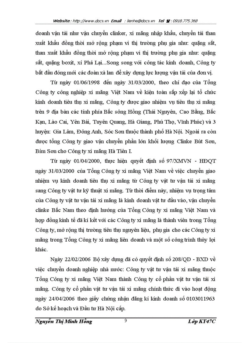 image for page Hoàn thiện công tác kế toán bán hàng và xác định kết quả tiêu thụ tại công ty cổ phần vật tư vận tải xi măng