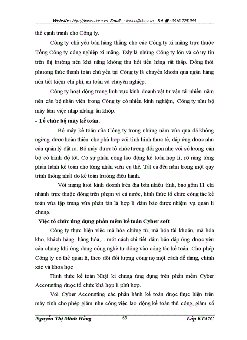 image for page Hoàn thiện công tác kế toán bán hàng và xác định kết quả tiêu thụ tại công ty cổ phần vật tư vận tải xi măng