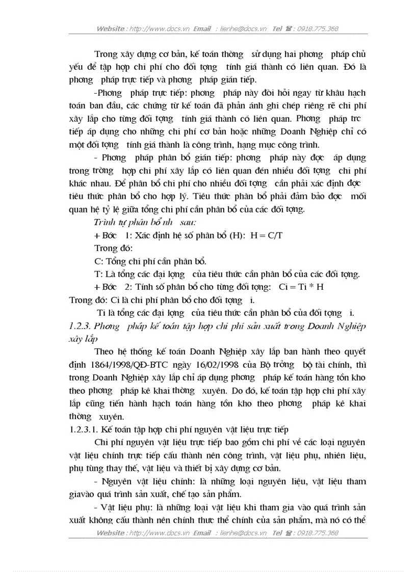 image for page Hoàn thiện kế toán chi phí sản xuất và tính giá thành sản phẩm xây lắp tại Công ty xây dựng cấp thoát nước và hạ tầng kỹ thuật