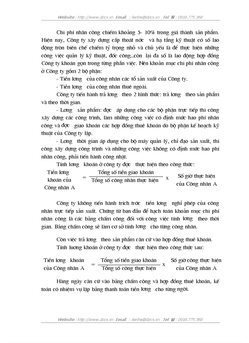 image for page Hoàn thiện kế toán chi phí sản xuất và tính giá thành sản phẩm xây lắp tại Công ty xây dựng cấp thoát nước và hạ tầng kỹ thuật