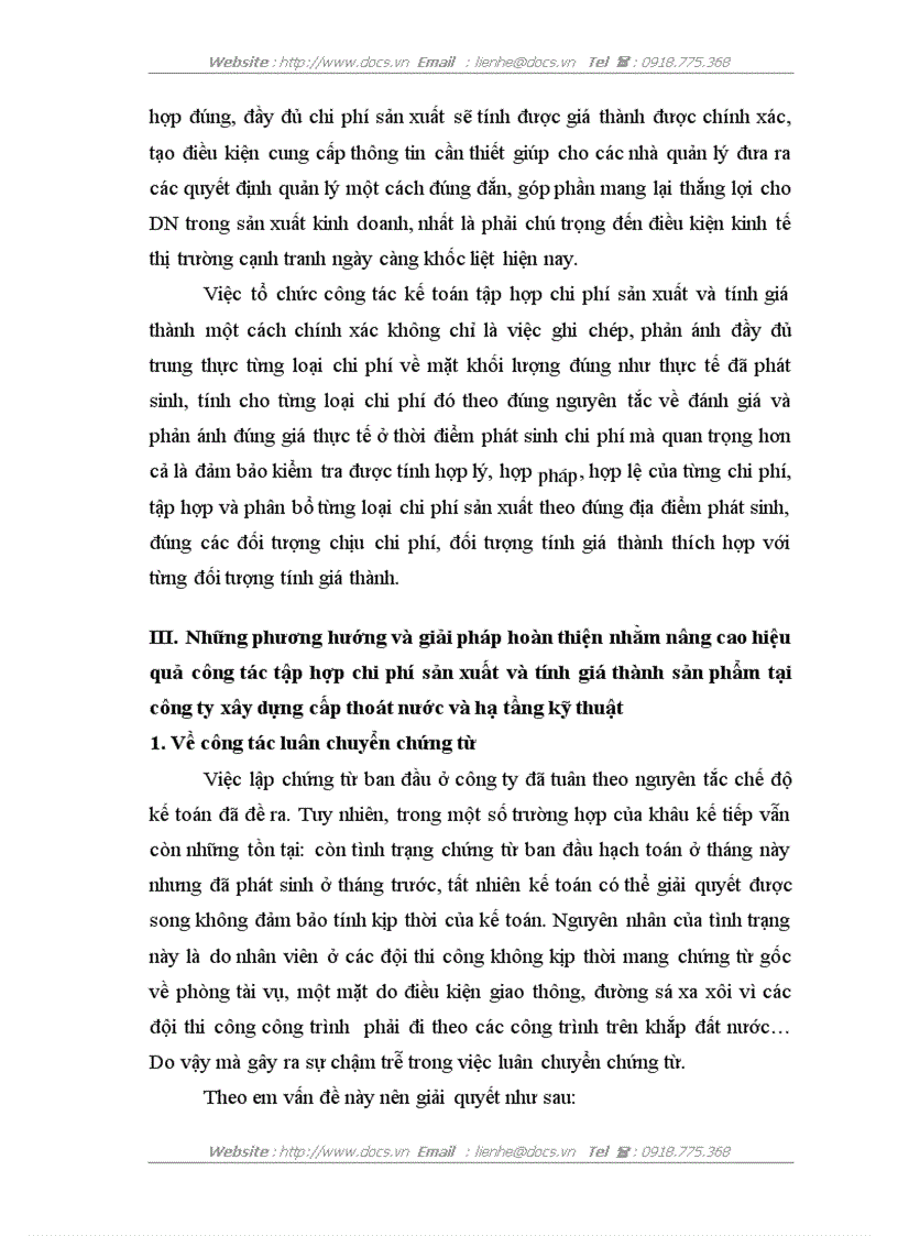 image for page Hoàn thiện kế toán chi phí sản xuất và tính giá thành sản phẩm xây lắp tại Công ty xây dựng cấp thoát nước và hạ tầng kỹ thuật