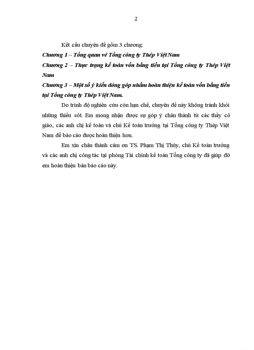 image for page Hoàn thiện kế toán vốn bằng tiền tại tổng công ty thép việt nam