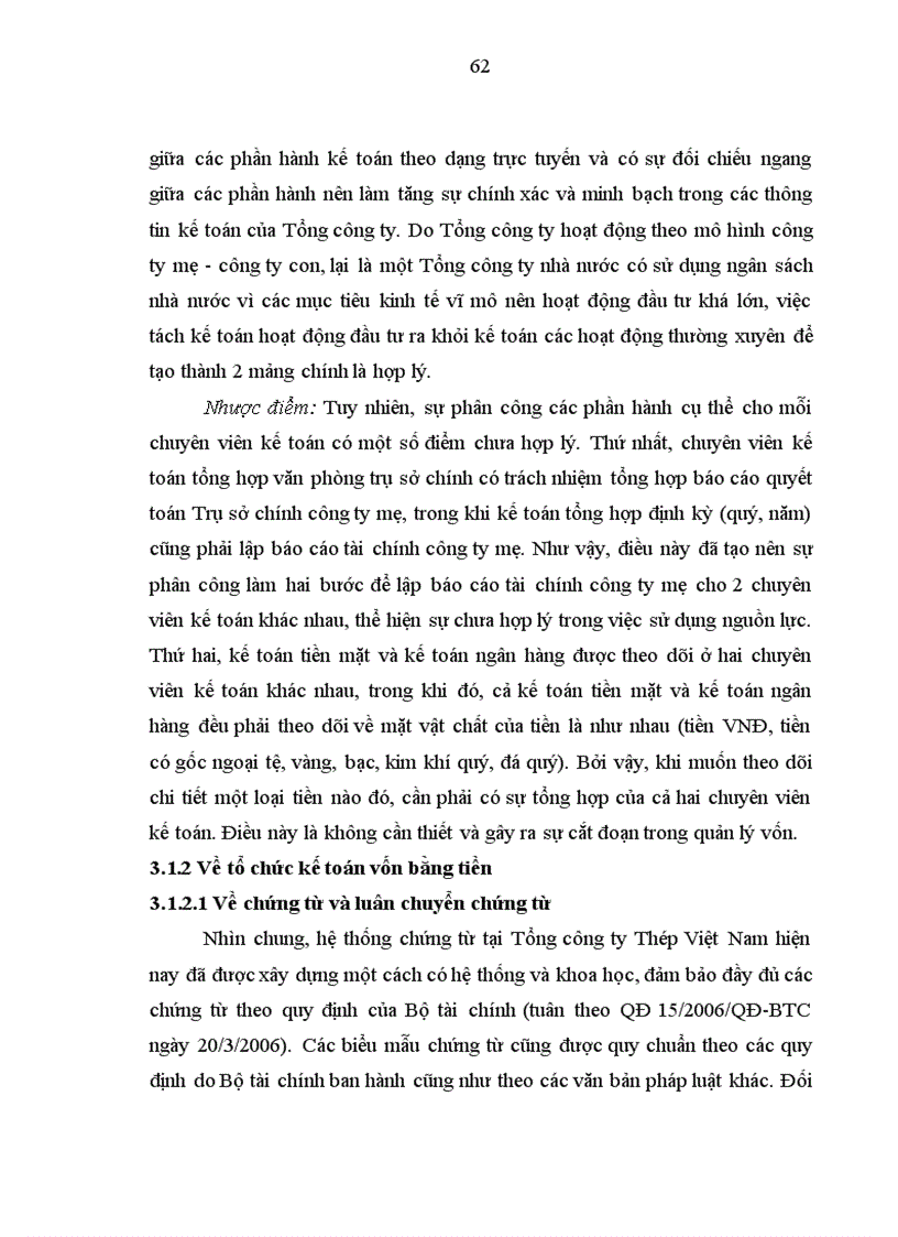 image for page Hoàn thiện kế toán vốn bằng tiền tại tổng công ty thép việt nam