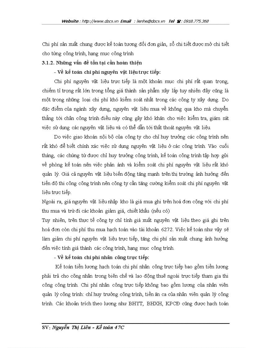 image for page Hoàn thiện kế toán chi phí sản xuất và tính giá thành sản phẩm xây lắp tại công ty cổ phần VIMECO