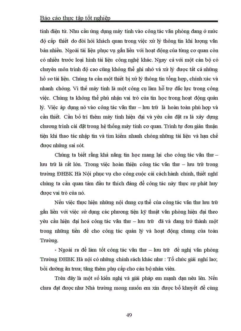 image for page Hoàn thiện công tác Văn thư lưu trữ tại văn phòng Trường ĐHBK Hà Nội