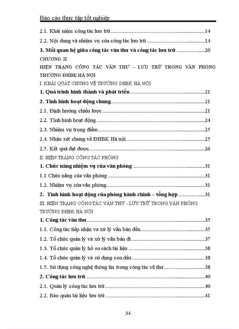 image for page Hoàn thiện công tác Văn thư lưu trữ tại văn phòng Trường ĐHBK Hà Nội