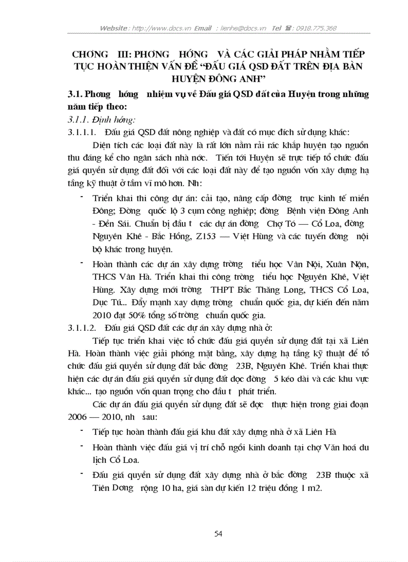 image for page Đấu giá QSD đất trên địa bàn huyện Đông Anh