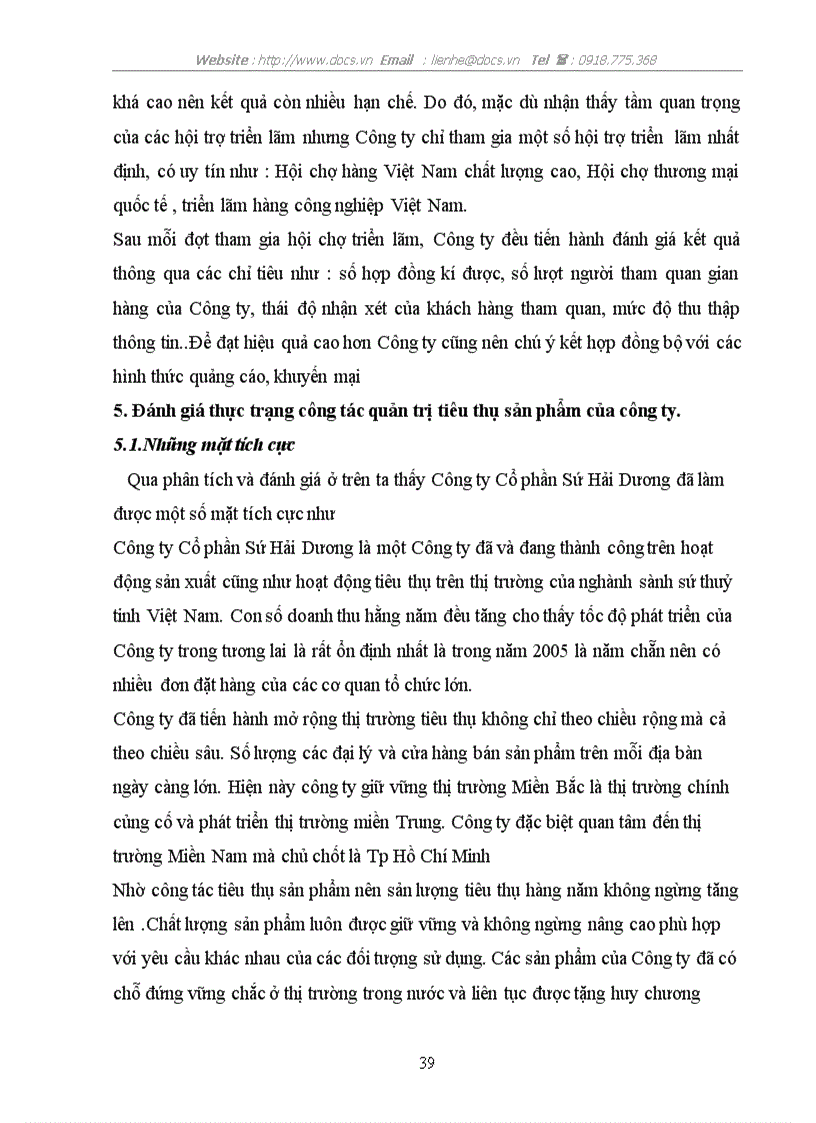 image for page Một số giải pháp nhằm nâng cao hiệu quả tiêu thụ sản phẩm của Công ty Cổ phần Sứ Hải Dương