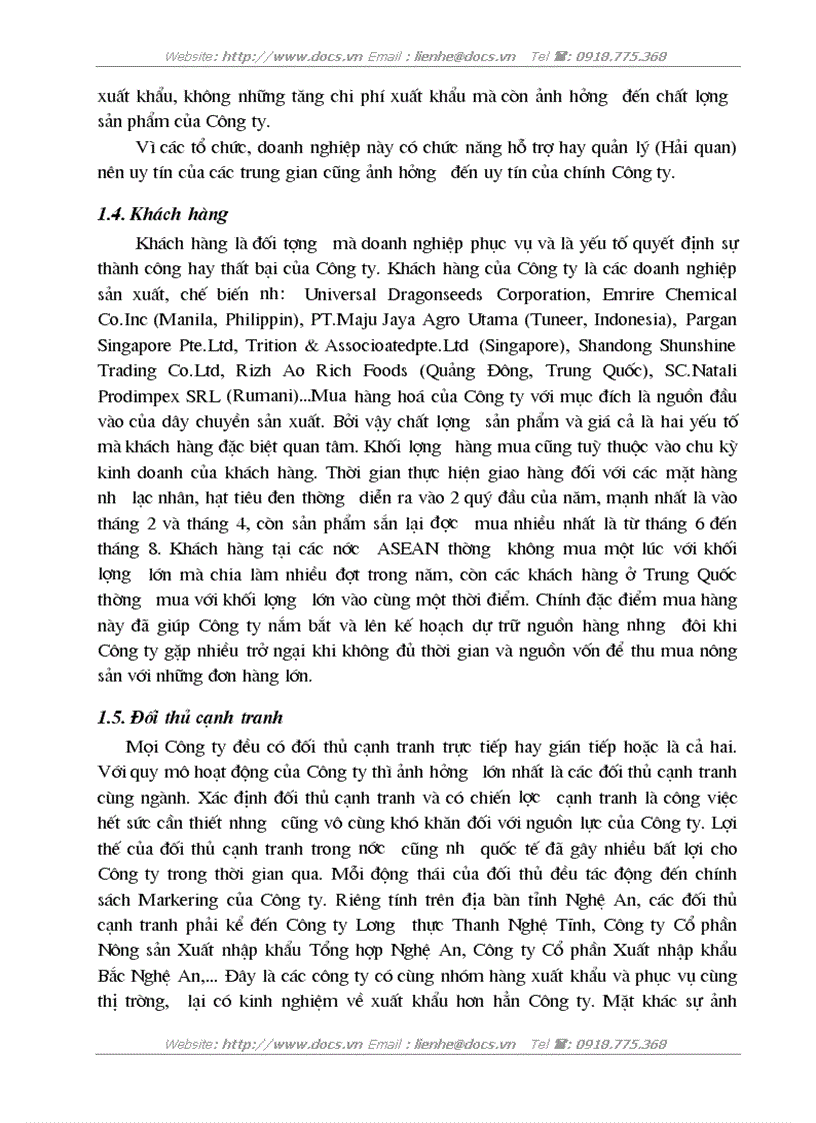 image for page Marketing xuất khẩu nhóm hàng nông sản tại Công ty Đầu tư Hợp tác Kinh tế Việt Lào