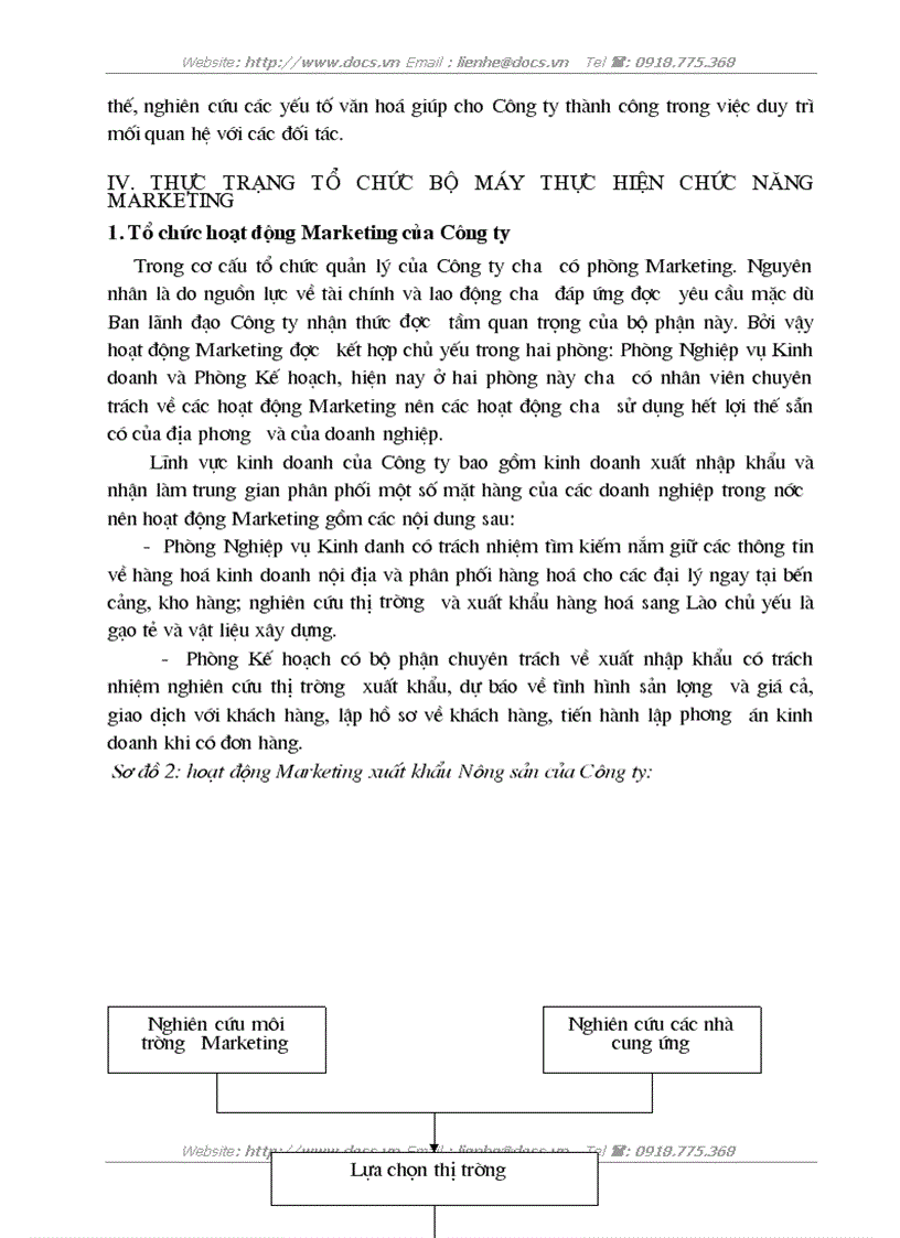 image for page Marketing xuất khẩu nhóm hàng nông sản tại Công ty Đầu tư Hợp tác Kinh tế Việt Lào