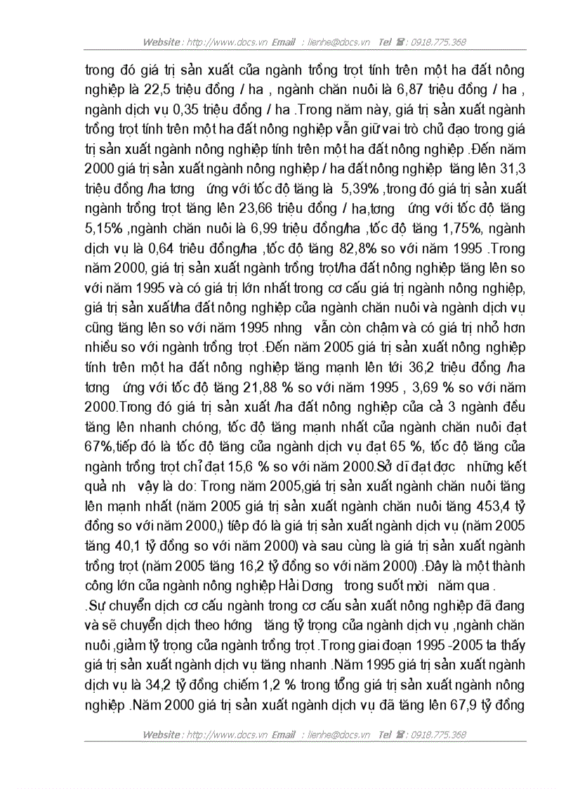 image for page Hiệu quả sử dụng đất nông nghiệp sau khi chuyển đổi cơ cấu cây trồng vật nuôi ở tỉnh Hải Dương