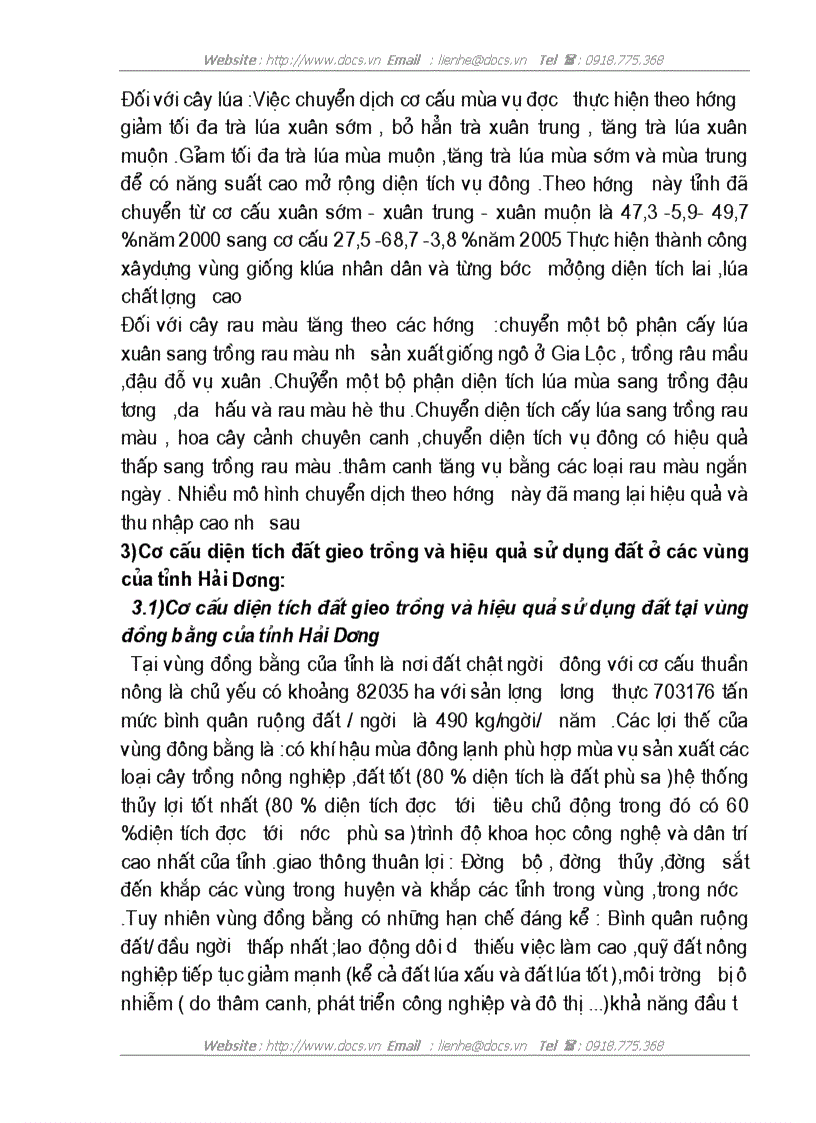 image for page Hiệu quả sử dụng đất nông nghiệp sau khi chuyển đổi cơ cấu cây trồng vật nuôi ở tỉnh Hải Dương
