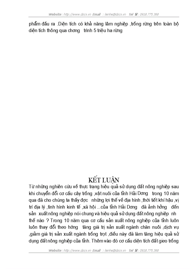 image for page Hiệu quả sử dụng đất nông nghiệp sau khi chuyển đổi cơ cấu cây trồng vật nuôi ở tỉnh Hải Dương