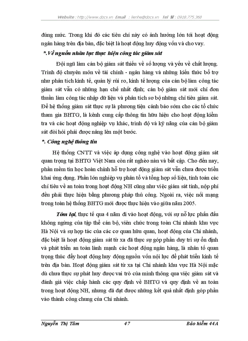 image for page Phương hướng hoàn thiện công tác giám sát từ xa của BHTG VN chi nhánh khu vực Hà Nội