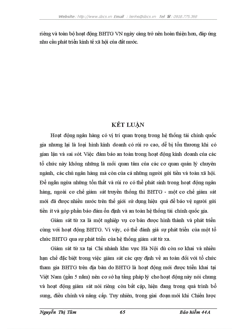 image for page Phương hướng hoàn thiện công tác giám sát từ xa của BHTG VN chi nhánh khu vực Hà Nội