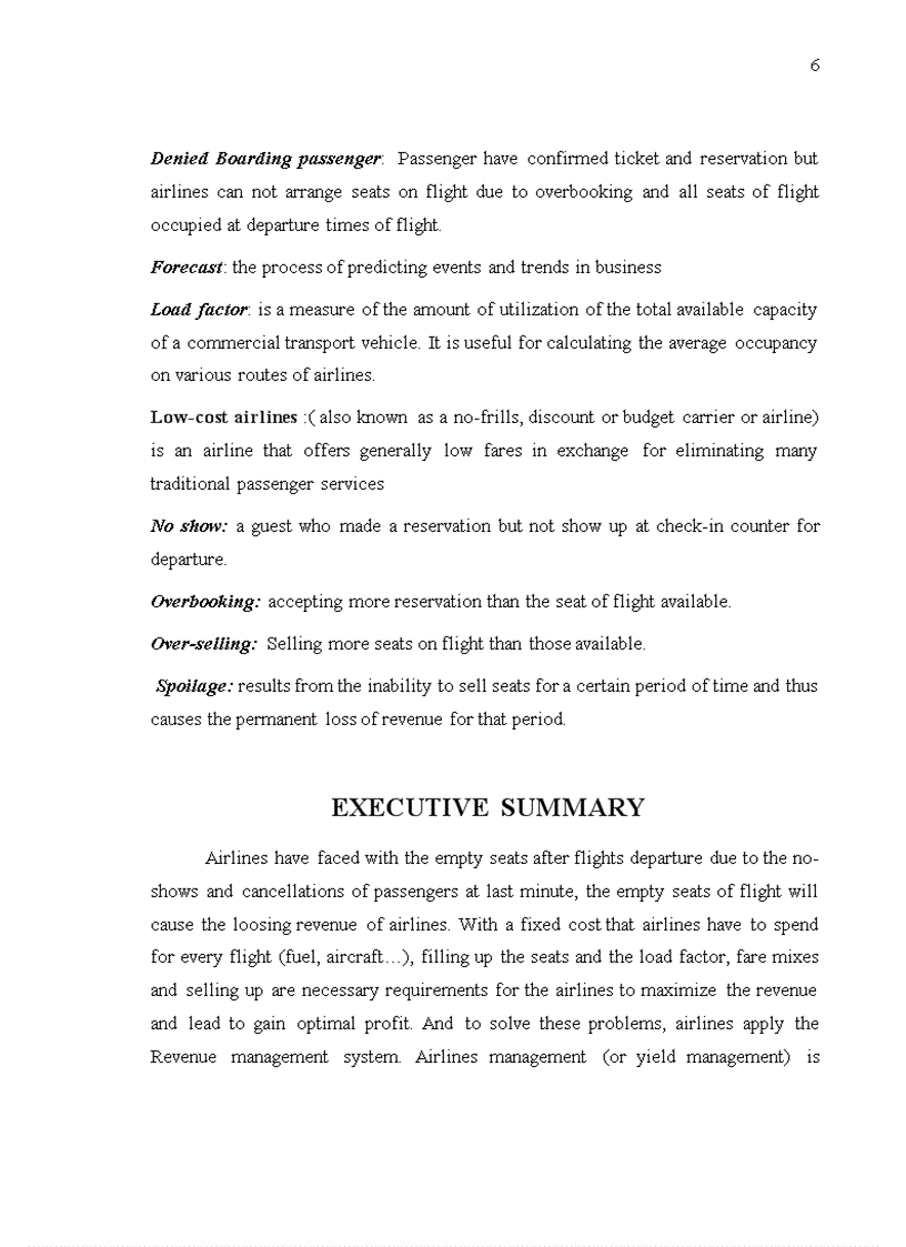 image for page Current revenue management at Vietnam Airlines