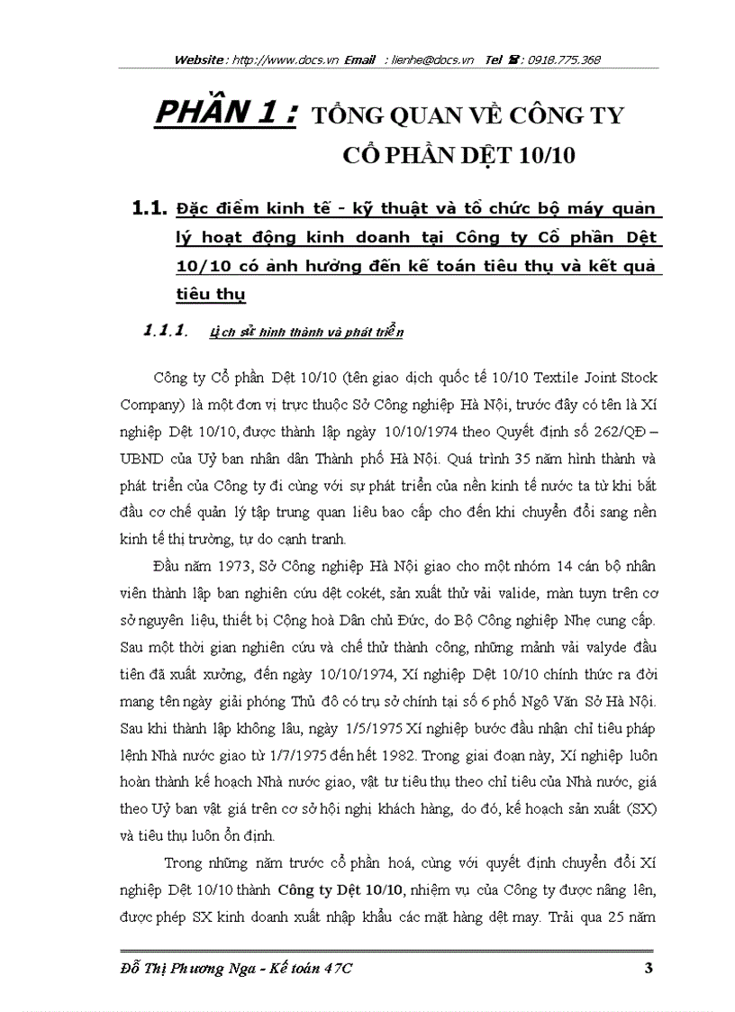 image for page Hoàn thiện kế toán tiêu thụ và kết quả tiêu thụ tại Công ty Cổ phần Dệt 10 10