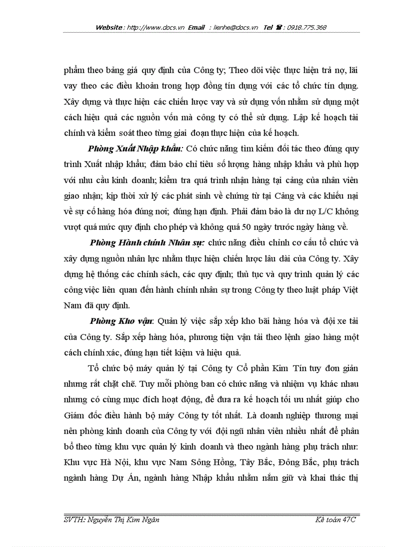 image for page Hoàn thiện kế toán tiêu thụ và kết quả tiêu thụ tại Công ty Cổ phần Kim Tín