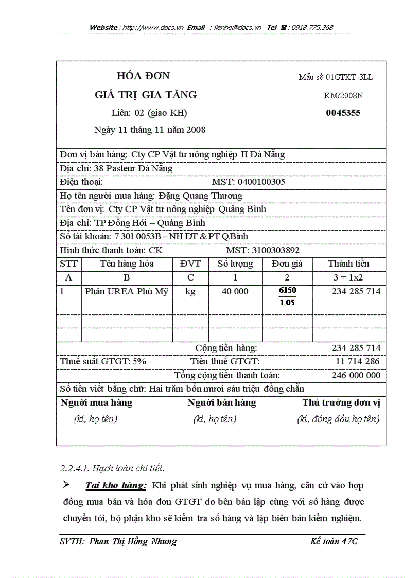 image for page Hoàn thiện kế toán bán hàng và xác định kết quả tiêu thụ tại Công ty cổ phần vật tư nông nghiệp Quảng Bình