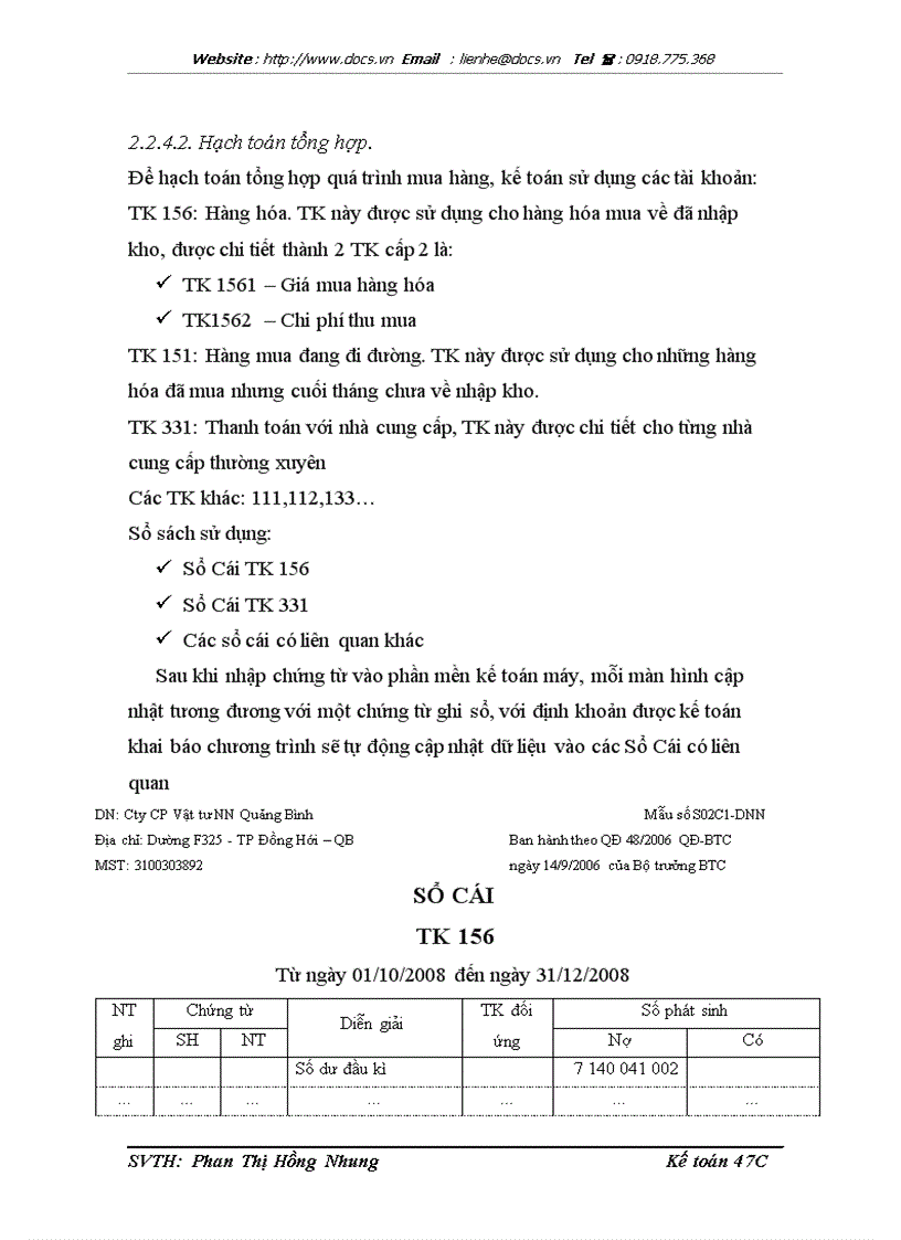 image for page Hoàn thiện kế toán bán hàng và xác định kết quả tiêu thụ tại Công ty cổ phần vật tư nông nghiệp Quảng Bình