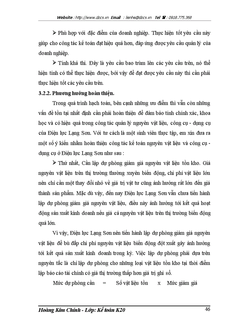 image for page Hoàn thiện kế toán nguyên vật liệu công cụ dụng cụ tại Điện lực Lạng Sơn