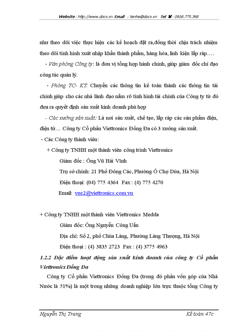 image for page Hoàn thiện kế toán chi phí sản xuất và tính giá thành sản phẩm tại Công ty Cổ phần Viettronics Đống Đa
