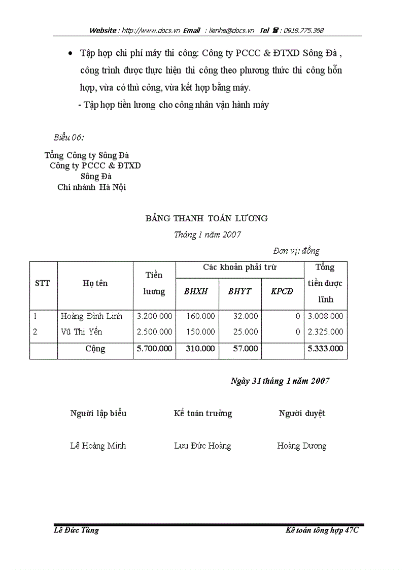 image for page Nâng cao hiệu quả hoạt động của công tá kế toán tập hợp chi phí và tính giá thành tại Công ty cổ phần PCCC và đầu tư xây dựng Sông Đà